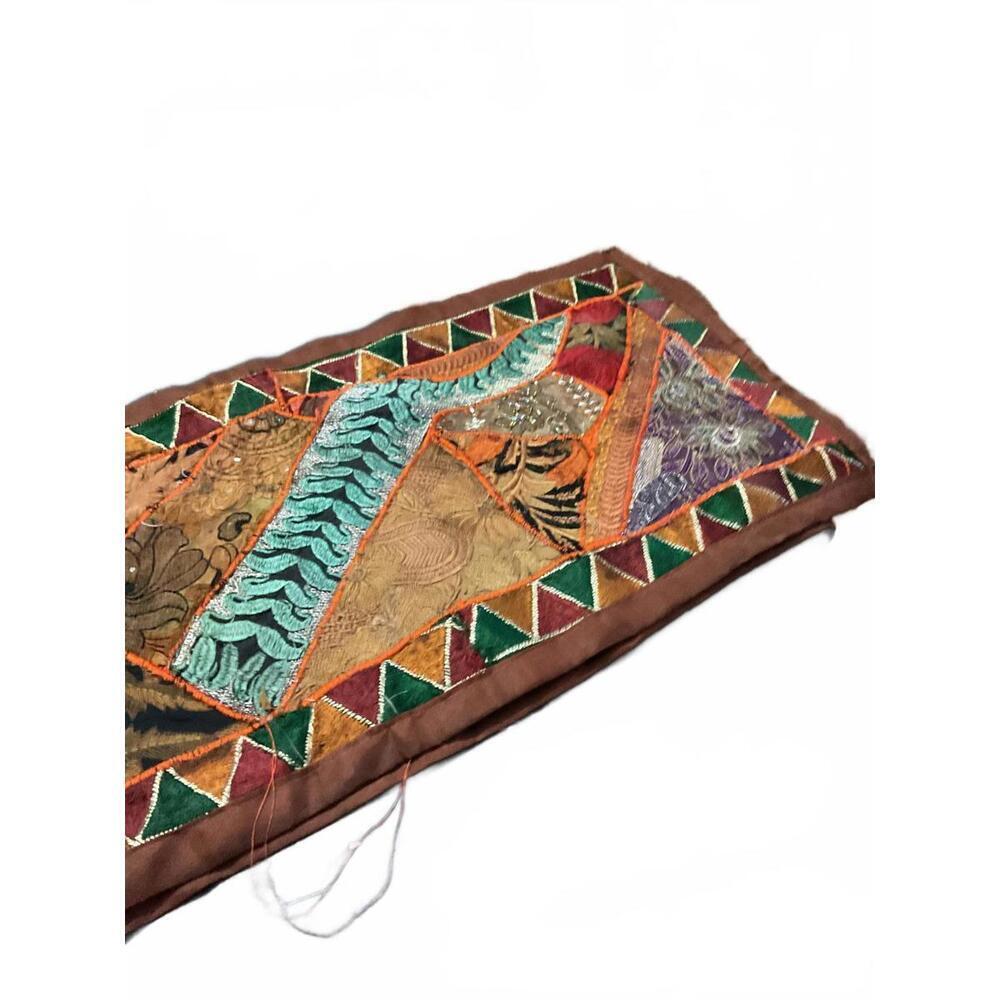 Colorful Embroidered Patchwork Sequined Table Runner